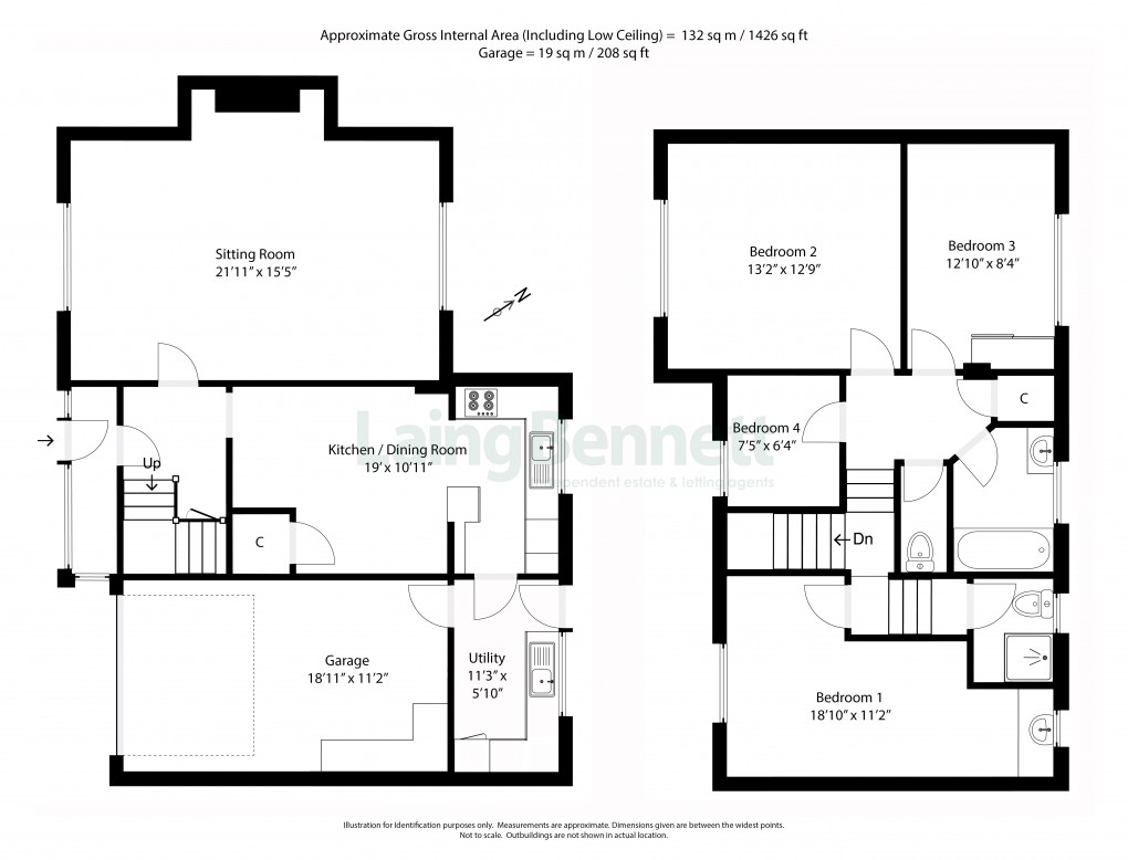 Floorplan for Lyminge, Folkestone, Kent