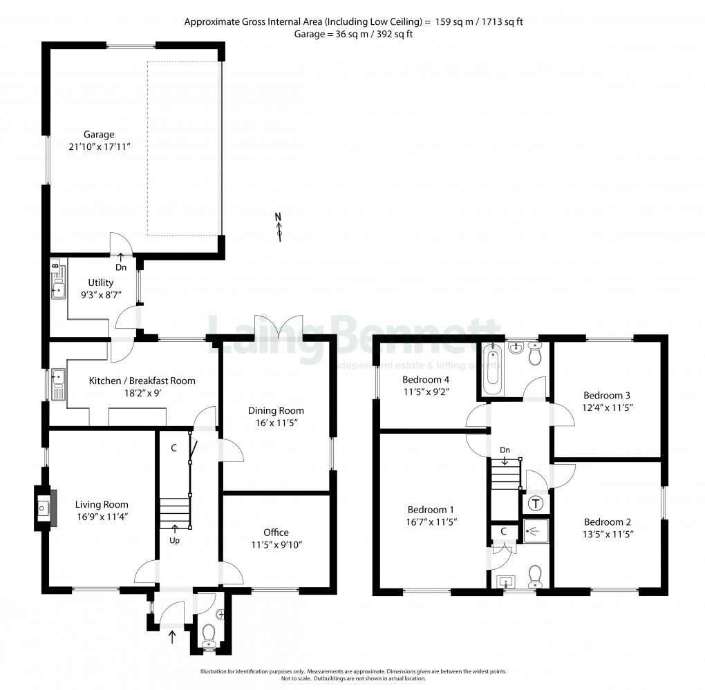 Floorplan for Lyminge, Folkestone, Kent