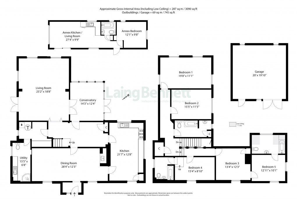 Floorplan for Postling, Hythe, Kent