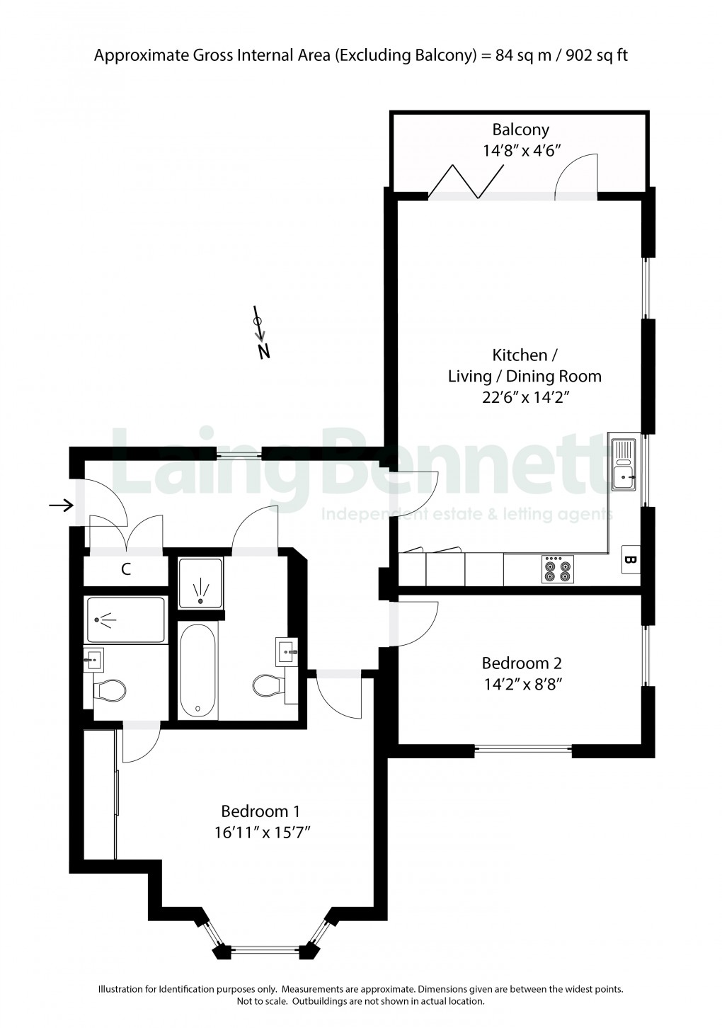 Floorplan for Hillcrest Road, Hythe, Kent