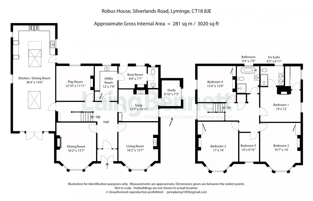 Floorplan for Lyminge, Folkestone, Kent