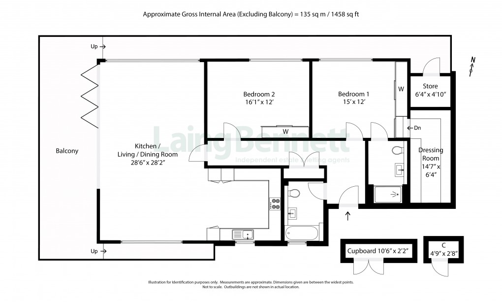 Floorplan for Court Road, Hythe, Kent