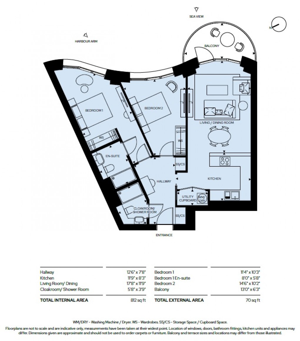 Floorplan for Shoreline Crescent, Folkestone, Kent