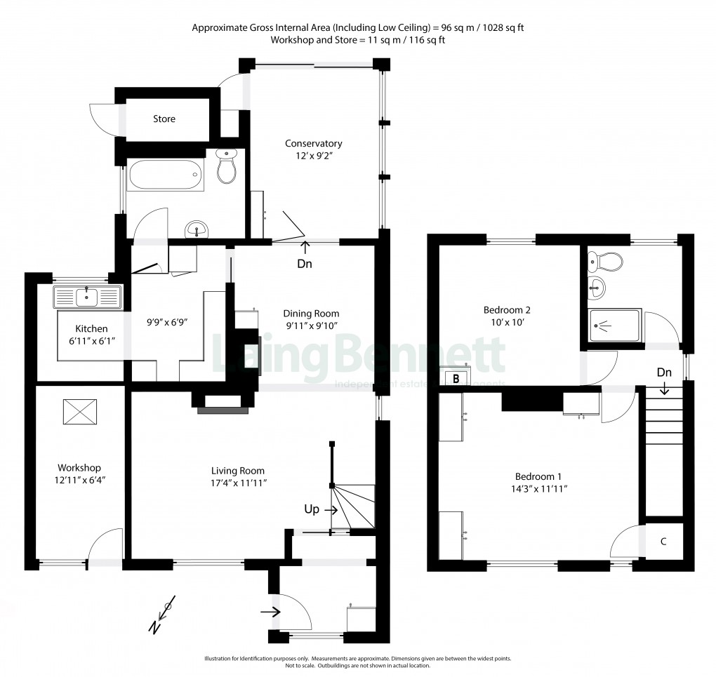 Floorplan for Etchinghill, Folkestone, Kent