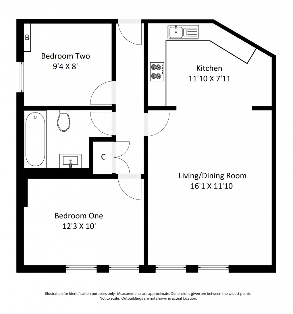 Floorplan for Folkestone, Kent