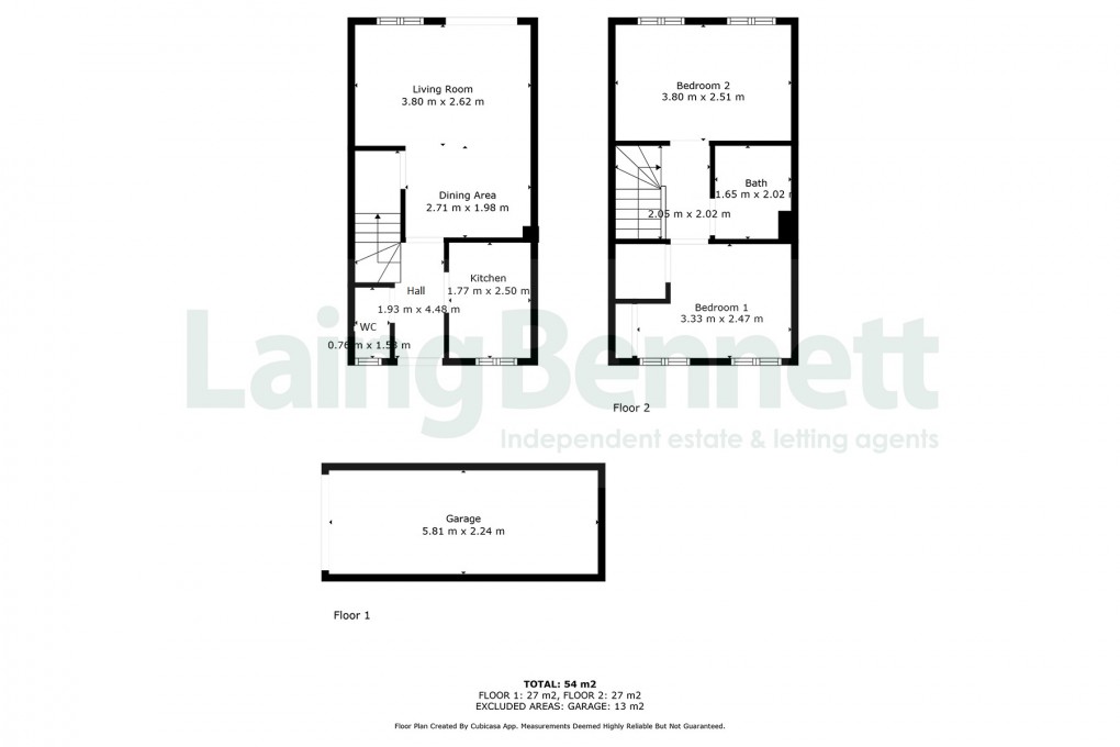 Floorplan for Peregrine Close, Hythe, Kent