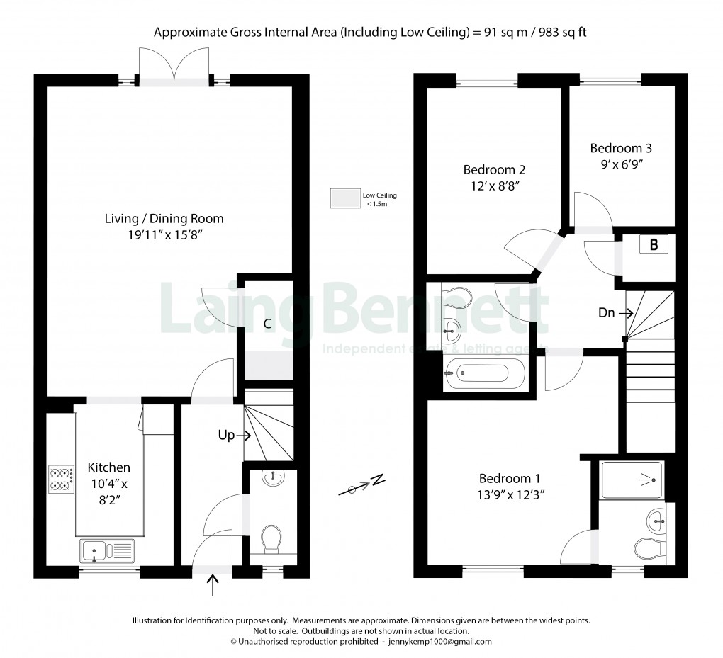 Floorplan for Foster Way, Folkestone, Kent