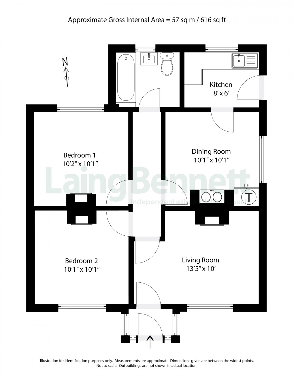 Floorplan for Rhodes Minnis, Canterbury, Kent