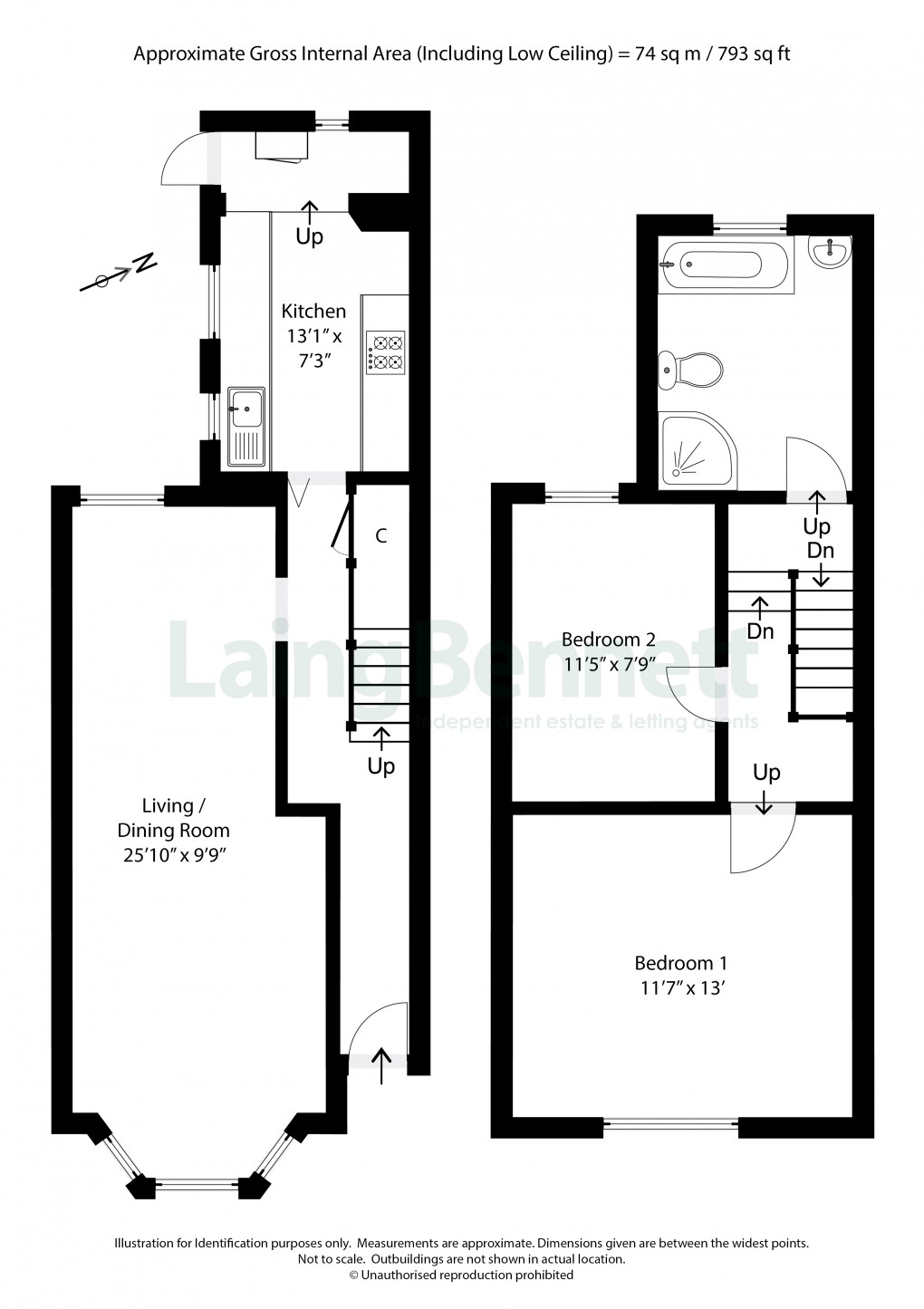 Floorplan for Sidney Street, Folkestone, Kent