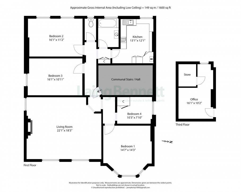 Floorplan for Grimston Avenue, Folkestone, Kent