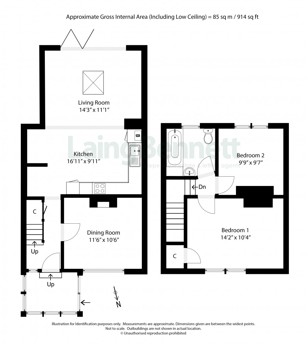 Floorplan for Cinque Ports Avenue, Hythe, Kent